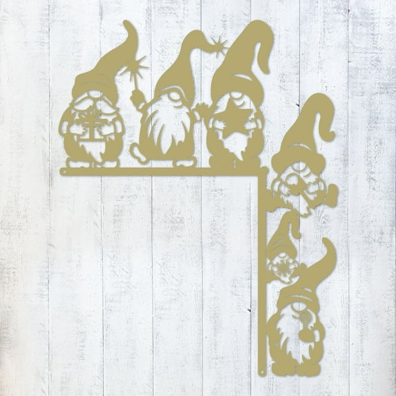 Realsteel Elegant Christmas Door Corner Décor – Festive Metal Accent for Holiday ( CDCD-CG3-Gold)