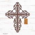 thumbnail image 1 of Realsteel's Floral Cross Wall Art – Elegant Metal Christian Décor for Home & Outdoor Spaces (PV-24), 1 of 7