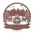 thumbnail image 1 of Realsteel's Personalized Campfire Metal Monogram Sign - Custom Outdoor Decor (FOREST-Rust-24), 1 of 12