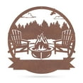thumbnail image 1 of Realsteel's Personalized Campfire Metal Monogram Sign - Custom Outdoor Decor (FOREST-Rust-30), 1 of 12
