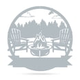 thumbnail image 1 of Realsteel's Personalized Campfire Metal Monogram Sign - Custom Outdoor Decor (FOREST-TS-18), 1 of 11