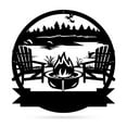 thumbnail image 1 of Realsteel's Personalized Campfire Metal Monogram Sign - Custom Outdoor Decor (LAKE-B-24), 1 of 12