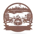 thumbnail image 1 of Realsteel's Personalized Campfire Metal Monogram Sign - Custom Outdoor Decor (LAKE-Rust-36), 1 of 12
