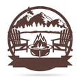 thumbnail image 1 of Realsteel's Personalized Campfire Metal Monogram Sign - Custom Outdoor Decor (MOUNTAIN-PV-30), 1 of 12