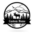 thumbnail image 1 of Realsteel's Personalized Great Outdoors Moose Metal Monogram - Custom Name Wall Decor (B-30), 1 of 11