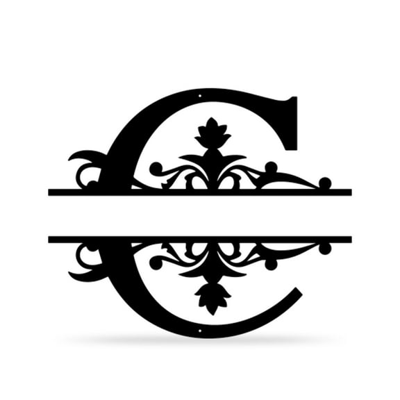 Realsteel's Personalized Split Letter Monogram - Custom Metal Name Wall Decor (C-B-16)
