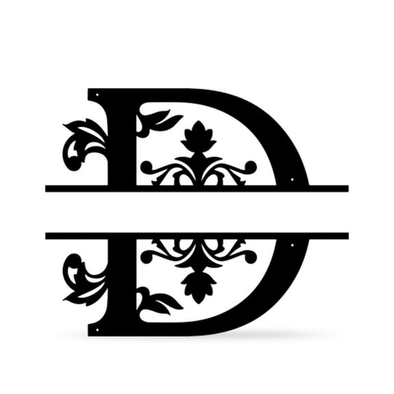 Realsteel's Personalized Split Letter Monogram - Custom Metal Name Wall Decor (D-B-36)