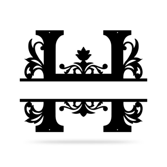 Realsteel's Personalized Split Letter Monogram - Custom Metal Name Wall Decor (H-B-16)