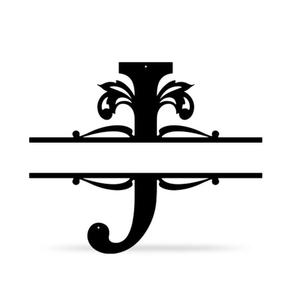 Realsteel's Personalized Split Letter Monogram - Custom Metal Name Wall Decor (J-B-36)
