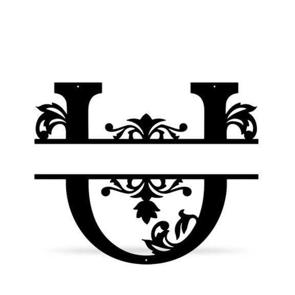 Realsteel's Personalized Split Letter Monogram - Custom Metal Name Wall Decor (U-B-36)