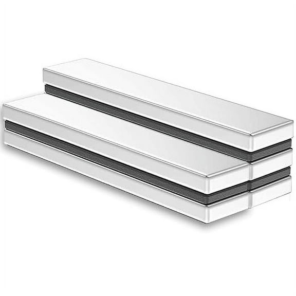 Realth Magnets Bar Rare Earth Neodymium 1.97” x 0.39” x 0.12” 5 Pack Rectangular Magnets for Refrigerator Crafts Warehouse Science Project (MB501005)