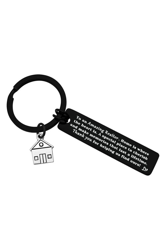 Realtor Gift Real Estate Agent Gift to an Amazing Realtor Keychain Thank You Gifts for Realtor Broker Salesman Agent Appreciation Gift Closing Gifts Housewarming Gift First Home New Home Keyring