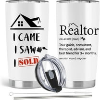 Realtor Gifts, Real Estate Agent Gifts, Closing Gifts For Realtor, 20oz Stainless Steel Tumbler with Lid Straw