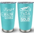 thumbnail image 1 of Realtor Gifts for Women, Closing Gifts for Realtors, Real Estate Agent Gifts, Best Realtor Ever Gifts, Funny Realtor Gifts Ideas, Gifts for Realtor Female, 20 oz Stainless Steel Tumbler, 1 of 7