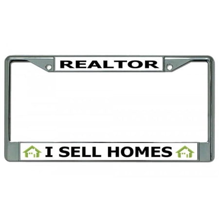 Realtor I Sell Homes Chrome License Plate Frame