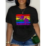 Realtor LGBT Id Sell That Real Estate Agent Gay Rainbow T-Shirt Graphic Tee summer Tops For Women Round Neck Fashion Cotton shirts