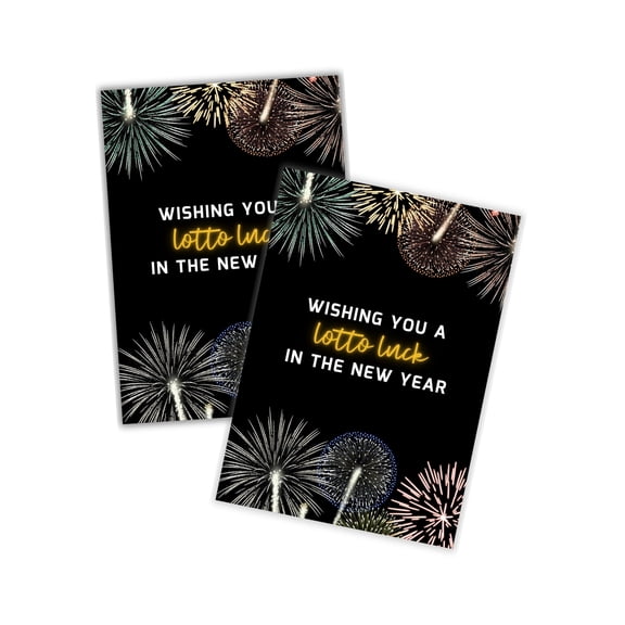 Realtor Marketing Card Wishing You a Lotto Luck Scratch Off Lottery Ticket 30pk 5x7 Pop Bys St. Patricks Day Mailer Client Appreciation New Years Add Business Card
