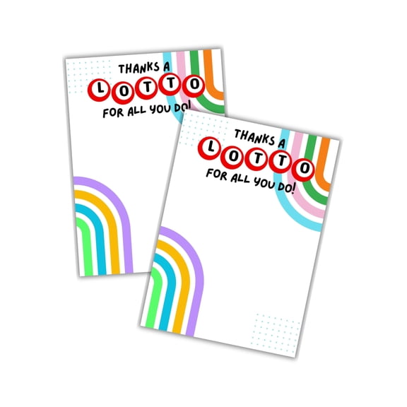 Realtor Marketing Thanks A Lotto for Your Referral Card 30pk 5x7 Real Estate Thank You Promotional Mailers Client Appreciation Lottery Ticket Holder
