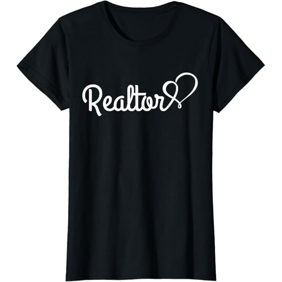 Realtor Real Estate Agent Heart House Rent Broker Gift T-Shirt