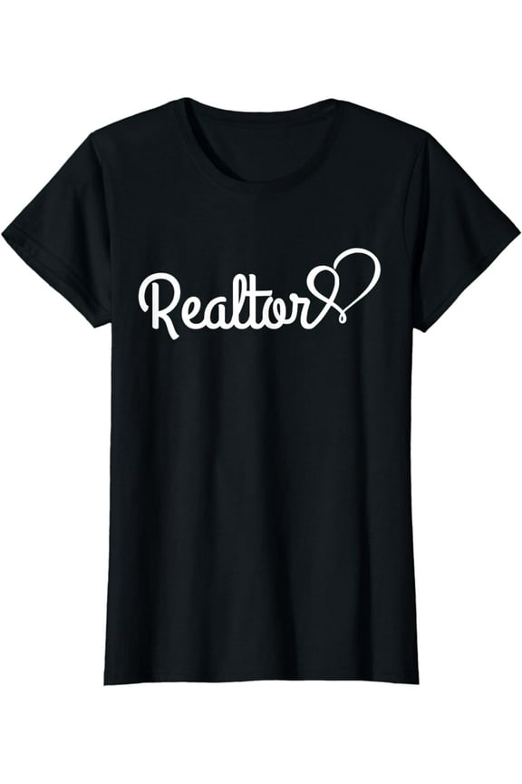 Realtor Real Estate Agent Heart House Rent Broker Gift T-Shirt