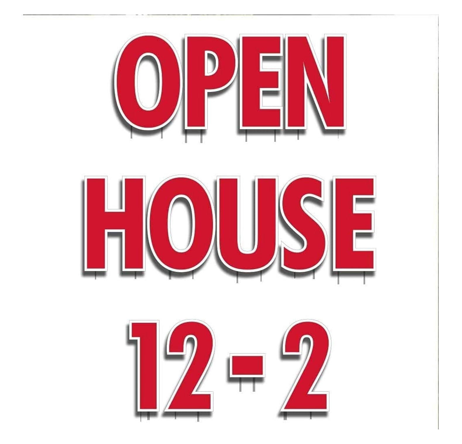 Realtor Yard Letters: Open House Yard Decoration Letters & Numbers - Open House Time Yard Sign Includes 30 Stakes 12423