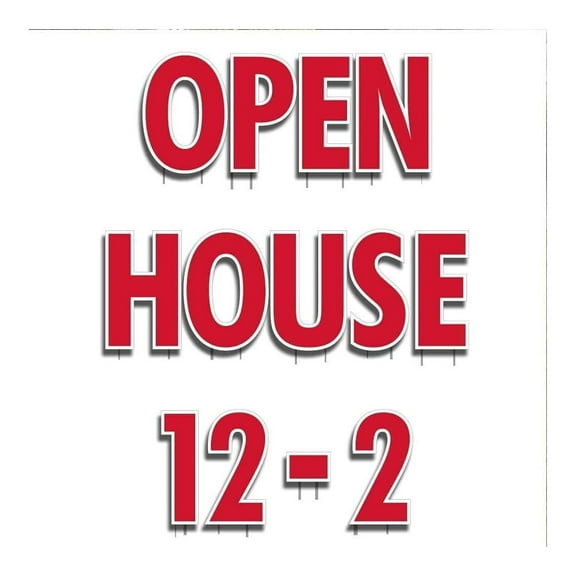 Realtor Yard Letters: Open House Yard Decoration Letters & Numbers - Open House Time Yard Sign Includes 30 Stakes 12423