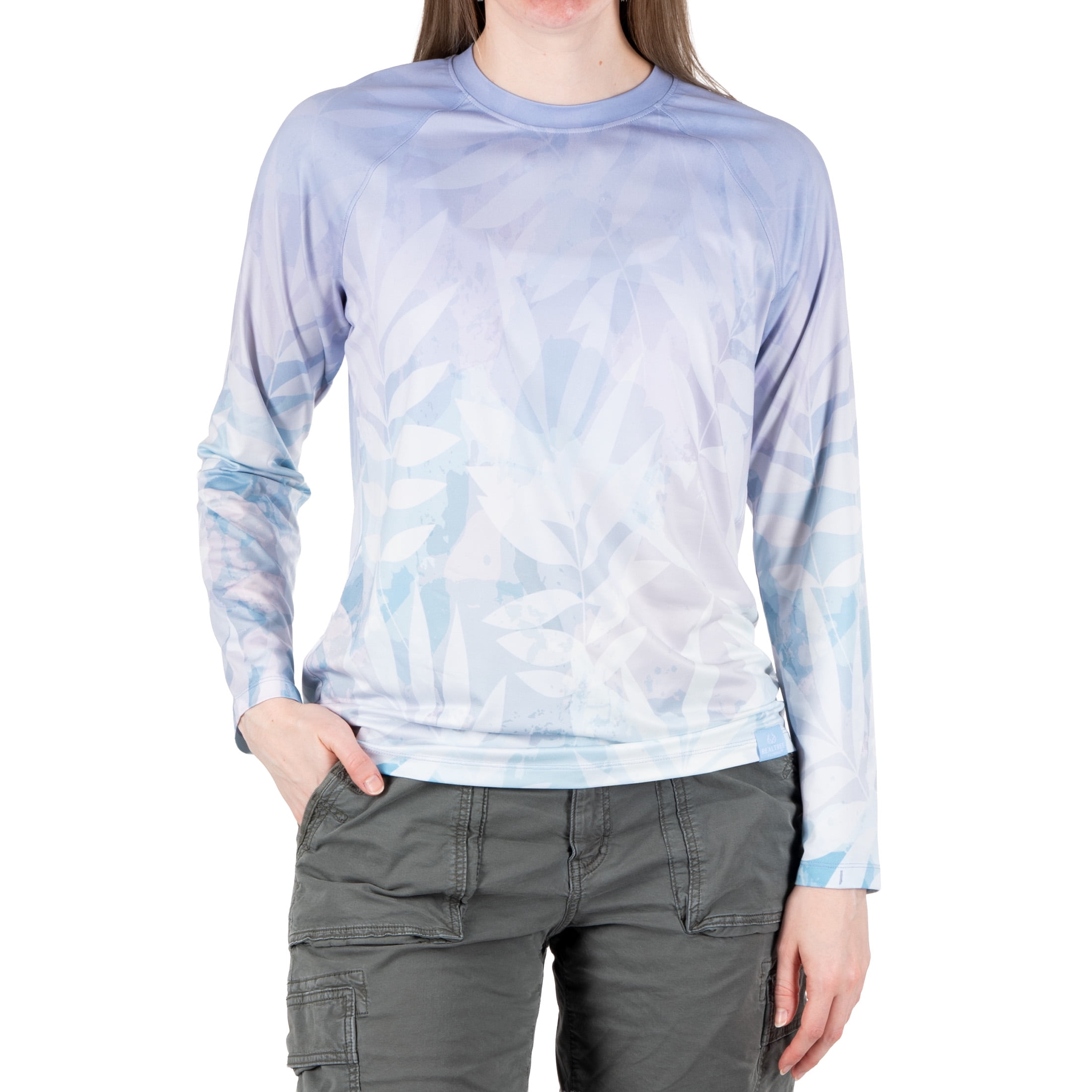 Realtre Ladies Crop Tee, Powder Ombre, M