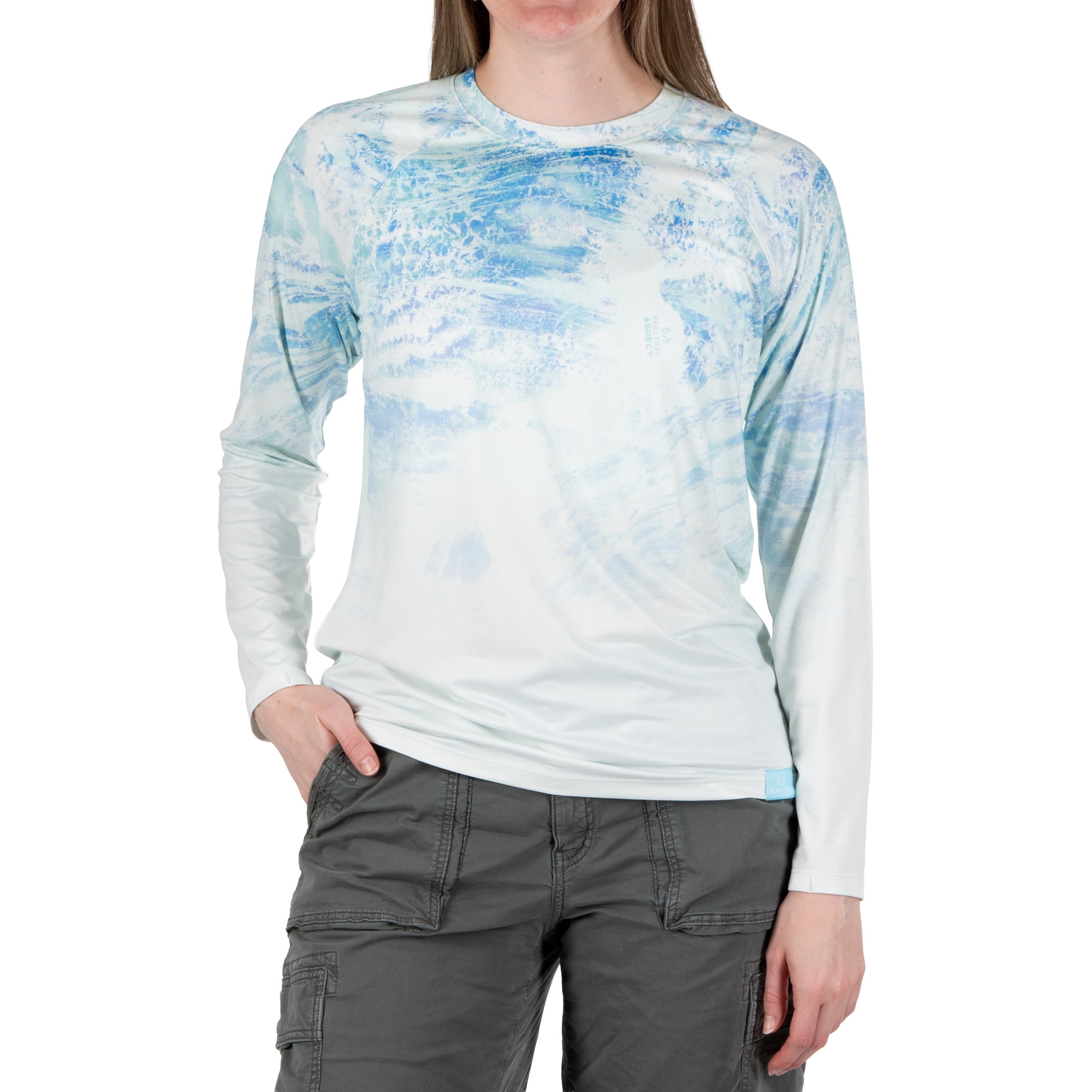 Realtre Ladies Crop Tee, Skylight Ombre, 2XL