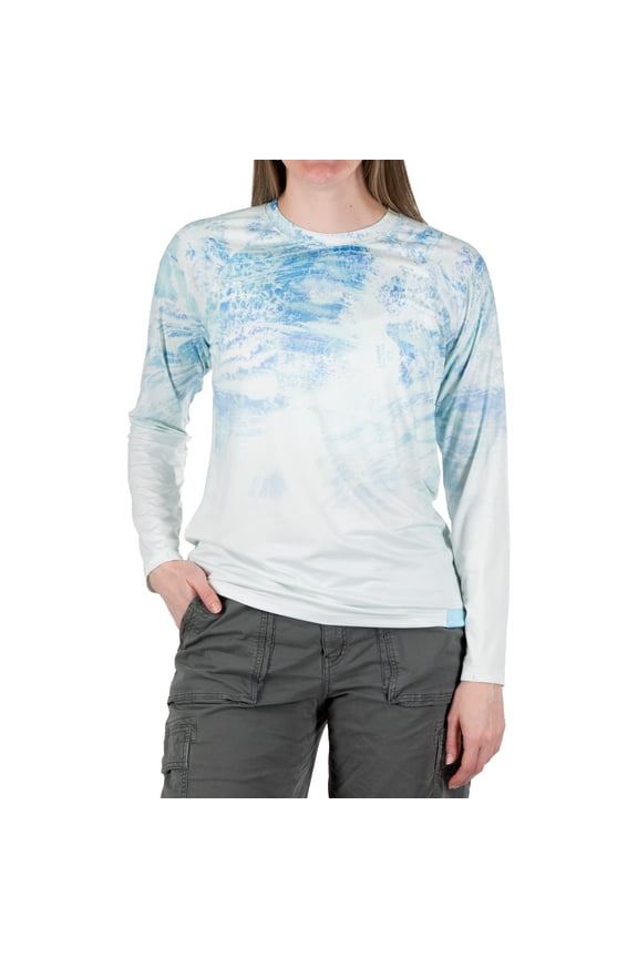 Realtre Ladies Crop Tee, Skylight Ombre, L