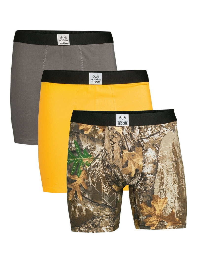 Realtree 3-Pack Adult Mens Cotton Stretch Boxer Briefs, Sizes S-XL