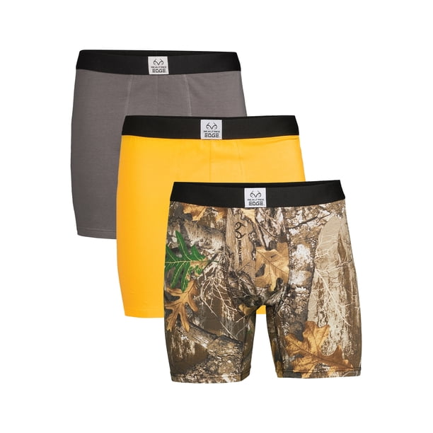 Realtree 3-Pack Adult Mens Cotton Stretch Boxer Briefs, Sizes S-XL