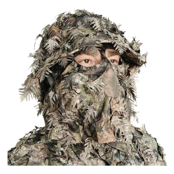 Realtree & 3D Leafy Camo Face Mask Bucket Hat for Men Deer and Turkey Hunting (Fully Adjustable OSFM)