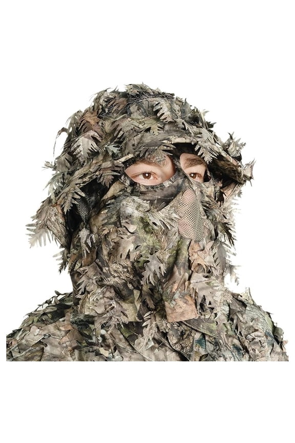 Realtree & 3D Leafy Camo Face Mask Bucket Hat for Men Deer and Turkey Hunting (Fully Adjustable OSFM)