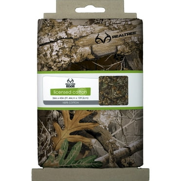 Realtree 44" x 1 Yard Cotton Edge 2 Camo Precut, Multicolor