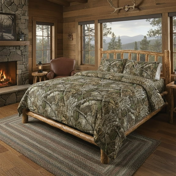 Realtree 5 Piece Full Bed In Bag Bedding Set, APX