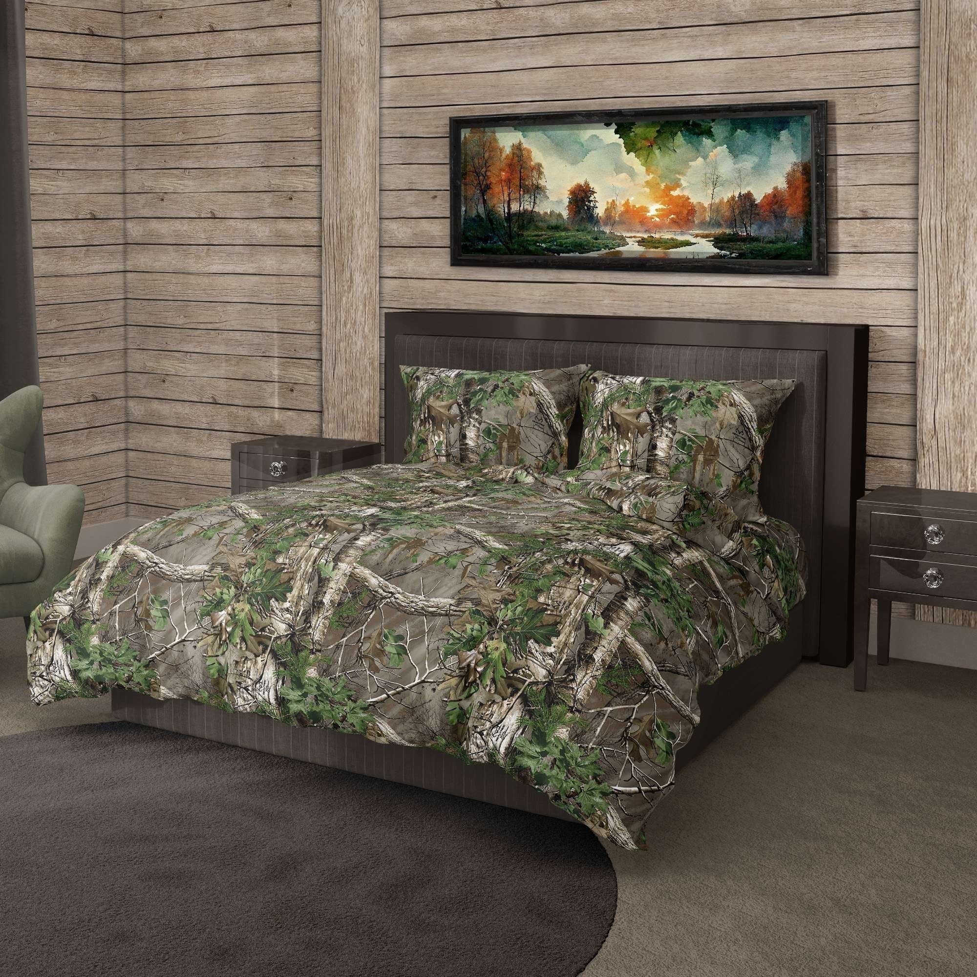Realtree 5 Piece King Bed in Bag Bedding Set, Xtra Green Camo