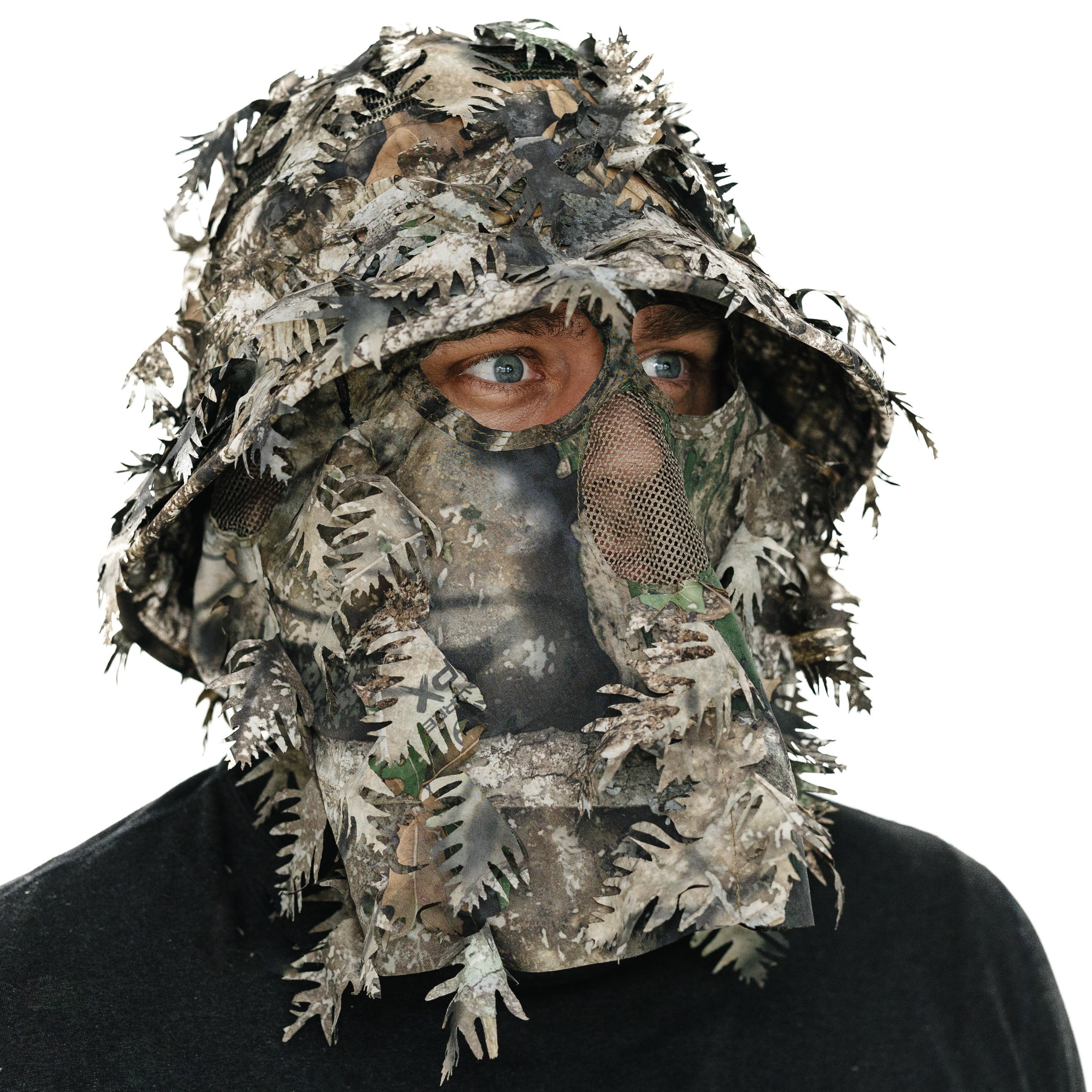 Realtree APX 2-in-1 3D Leafy Camo Face Mask and Bucket Hat for Men