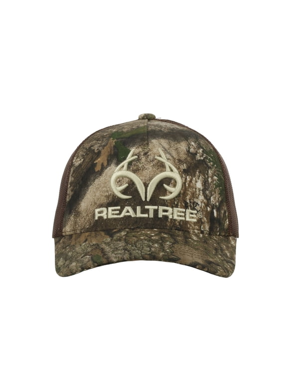 ® APX Camo Hunting Trucker Hat – Mid Profile Mesh Back Snapback, One Size