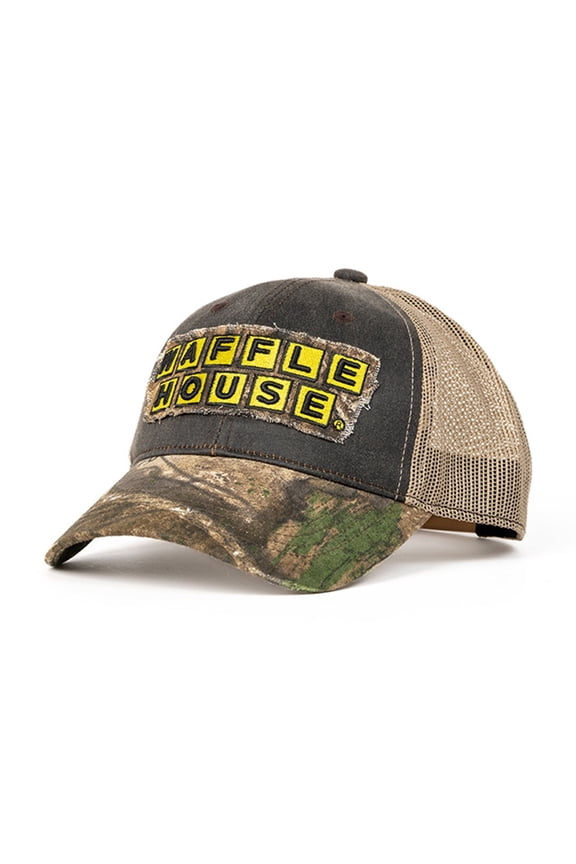 APX Camo Waffle House Embroidery Logo Mesh Back Hat | Adjustable Back Cap | Limited Edition for Men and Women