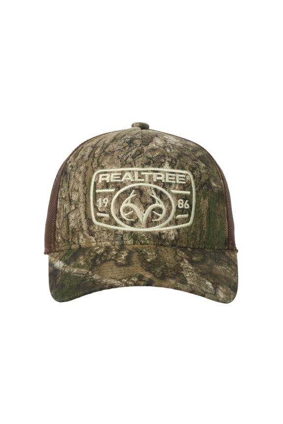 APX Camo Hunting Cap  Structured Mid Profile Mesh Back Snapback, One Size