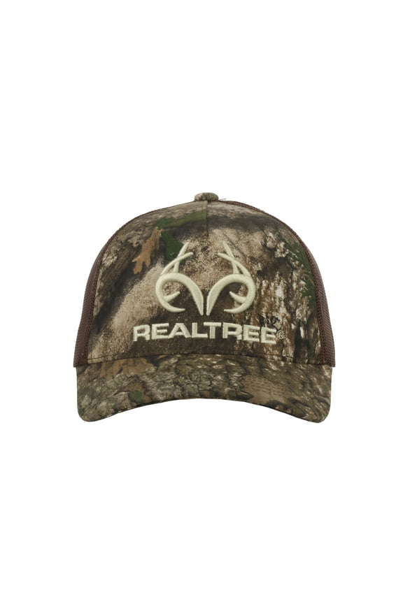 APX Camo Hunting Trucker Hat  Mid Profile Mesh Back Snapback, One Size