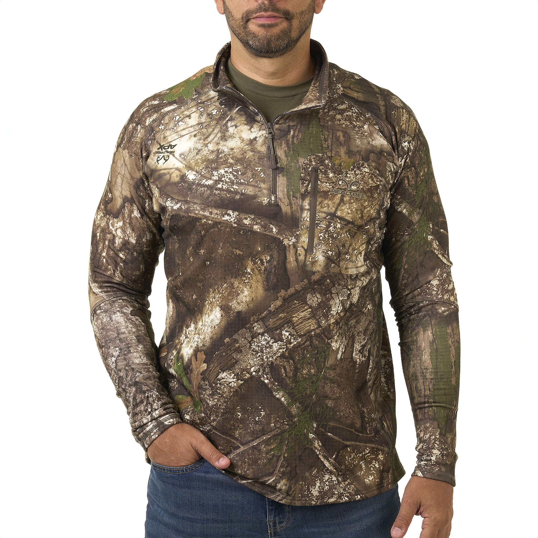 Realtree APX Men's Hunting 1/4 Zip Pullover, New - Walmart.com