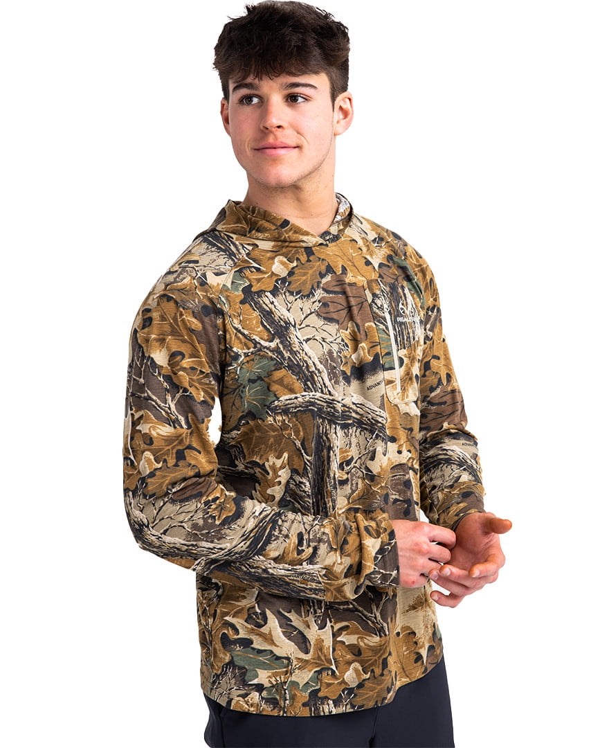 Realtree Advantage Classic Camo Ultra Soft Bamboo Men's Long Sleeve Shirt  for Fishing, Running and Hiking 