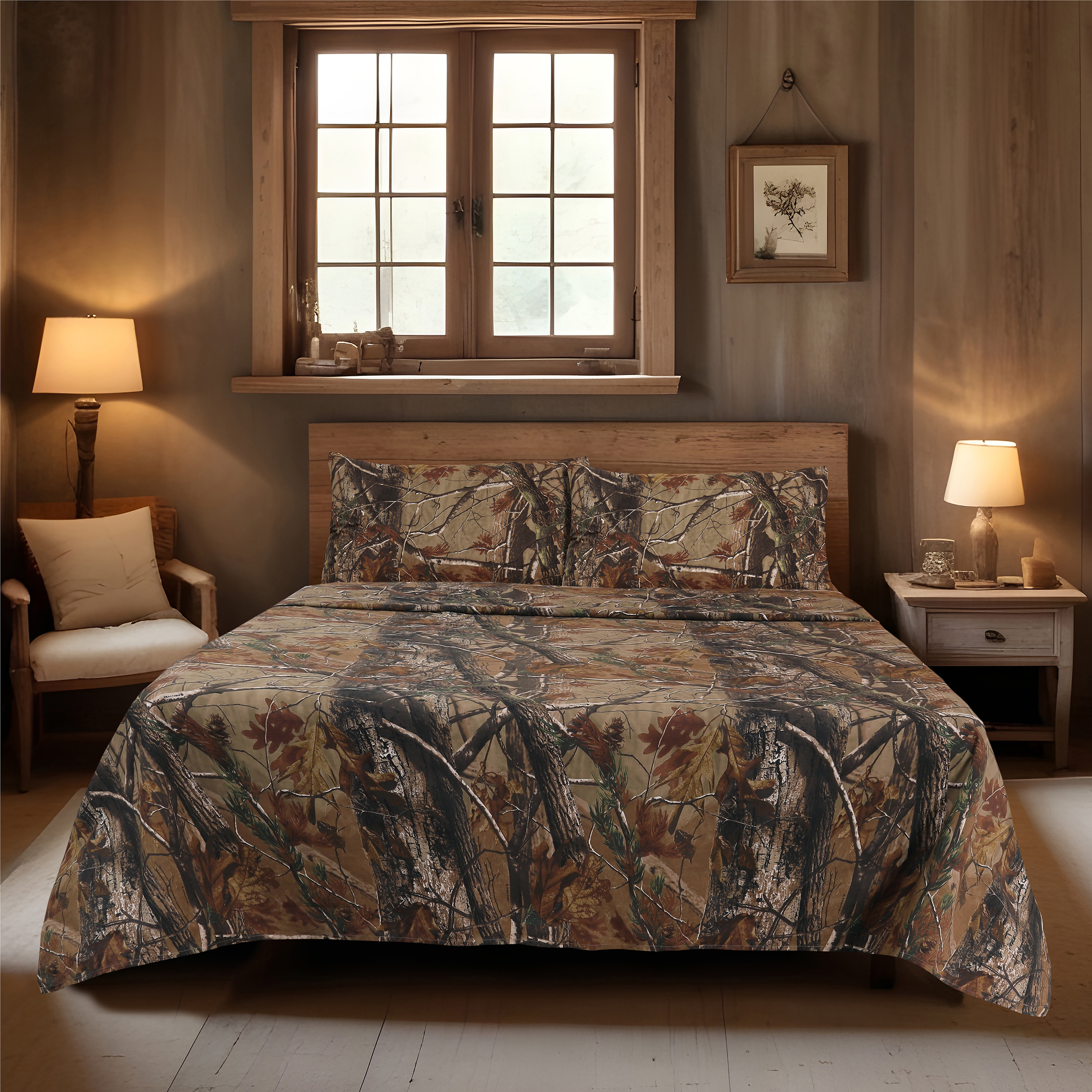 Realtree All Purpose Camo Bedding Twin Sheet Set 3 Piece Polycotton