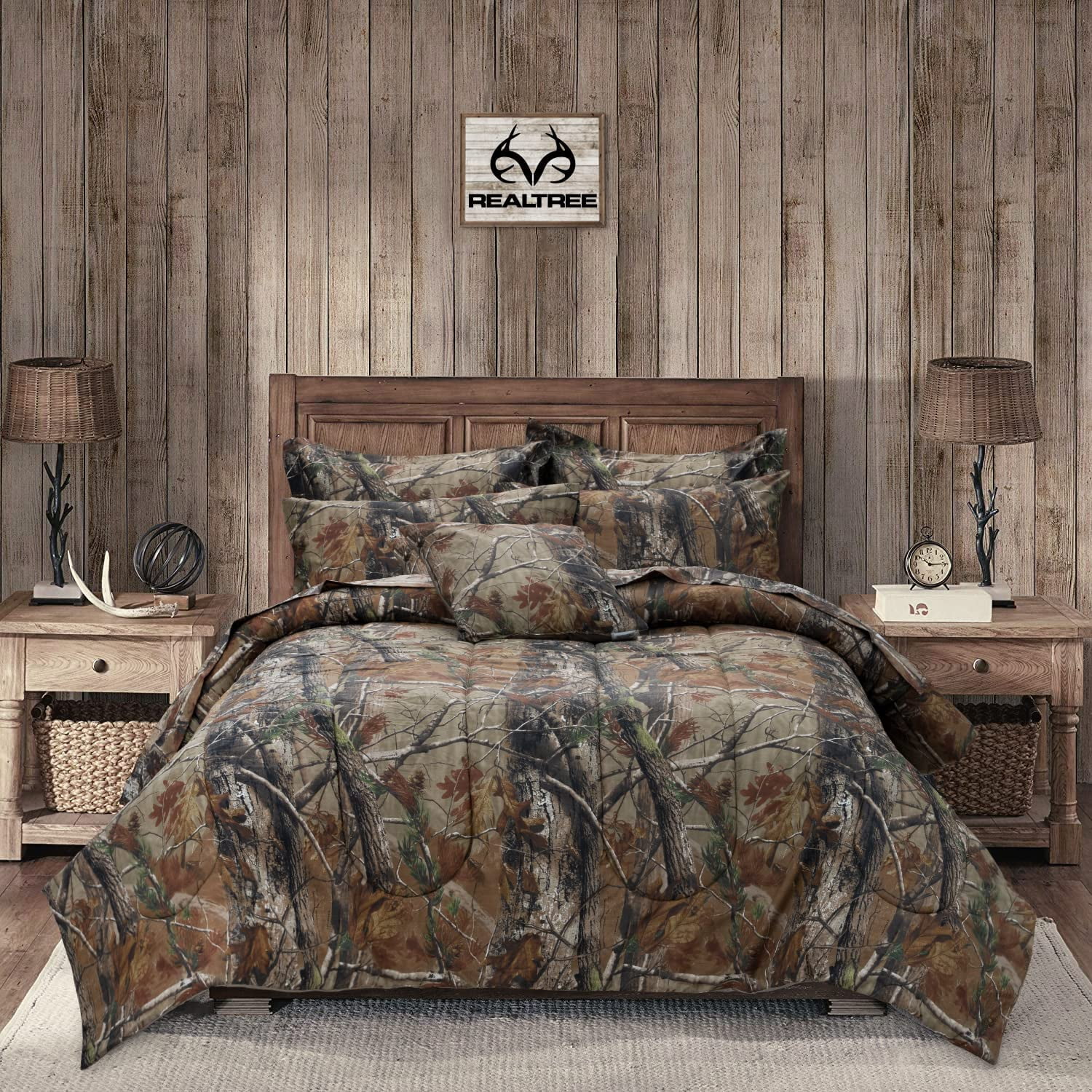 Realtree All Purpose Camo Comforter Set 3 Piece Camouflage Printed