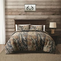 Realtree All Purpose Camo Queen Comforter Set 3 Piece Polycotton Rustic Farmhouse Bedding with 2 Pillow Shams – Hunting Cabin Lodge Bed Set Perfect for Camouflage Bedroom - (88"x94")