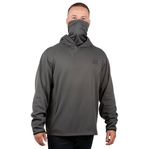Arrowood Charcoal Men's Performance Pullover Hoodie with Neck Gaiter
