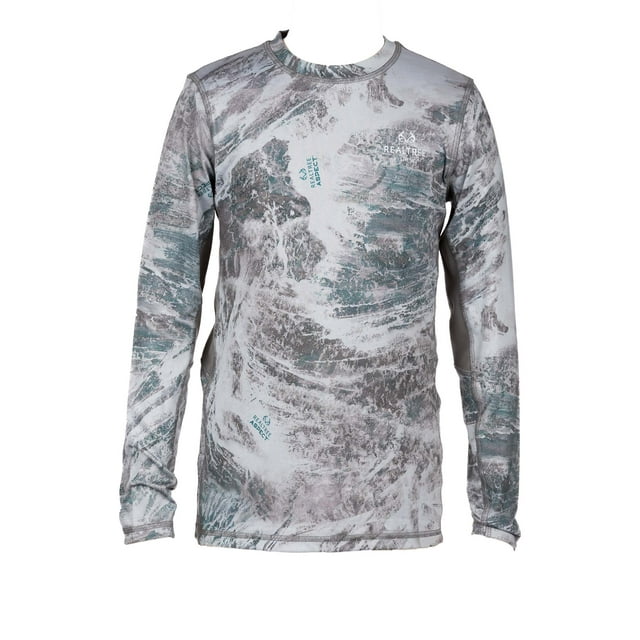 Realtree UPF 30+ Reversible Long Sleeve Fishing Shirt, Small Polyester ...