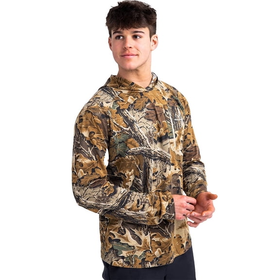 Realtree Men’s Camo Bamboo Hunting Shirt, Ultra Soft Long Sleeve Hoodie, Moisture Wicking