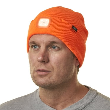 Realtree Blaze Orange LED Lighted Hunting Beanie Hat, Unisex